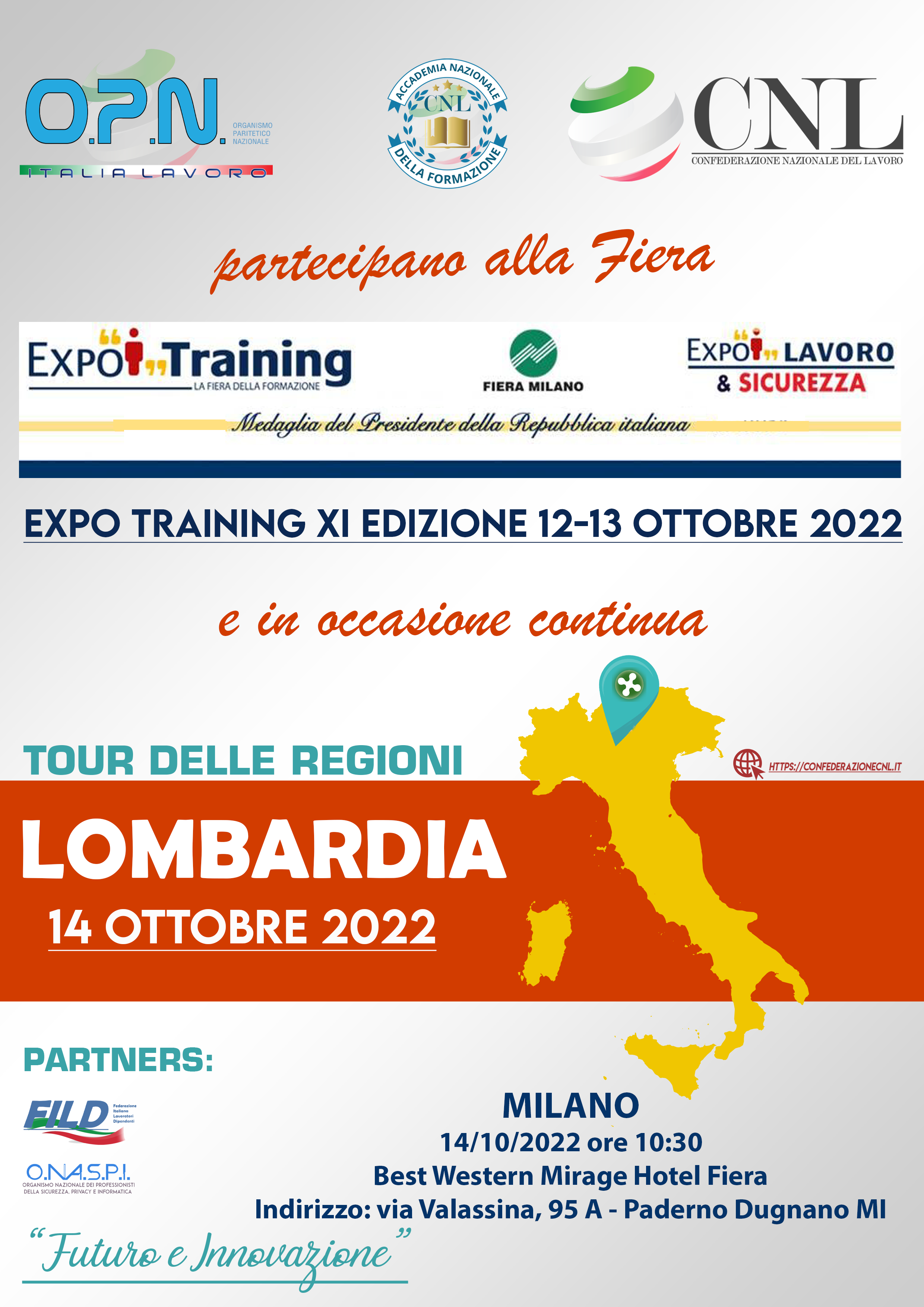 Expo Training e Tour delle Regioni a Milano!