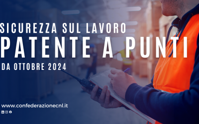 Sicurezza sul lavoro, patente a punti da ottobre 2024