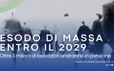 Esodo di massa tra i lavoratori italiani entro il 2029: oltre 3 milioni in uscita dal mercato del lavoro