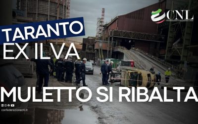 Ex Ilva di Taranto, muletto si ribalta nell’area dell’Altoforno 4: operaio ferito, ma non in gravi condizioni