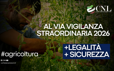 Legalità e sicurezza: Al via la vigilanza straordinaria 2026 nel settore agricolo