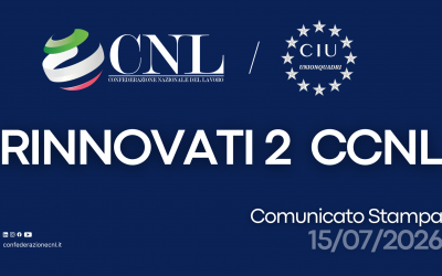 Intesa tra CNL e CIU: Rinnovati altri due CCNL per i settori della Formazione e comparto Olistico